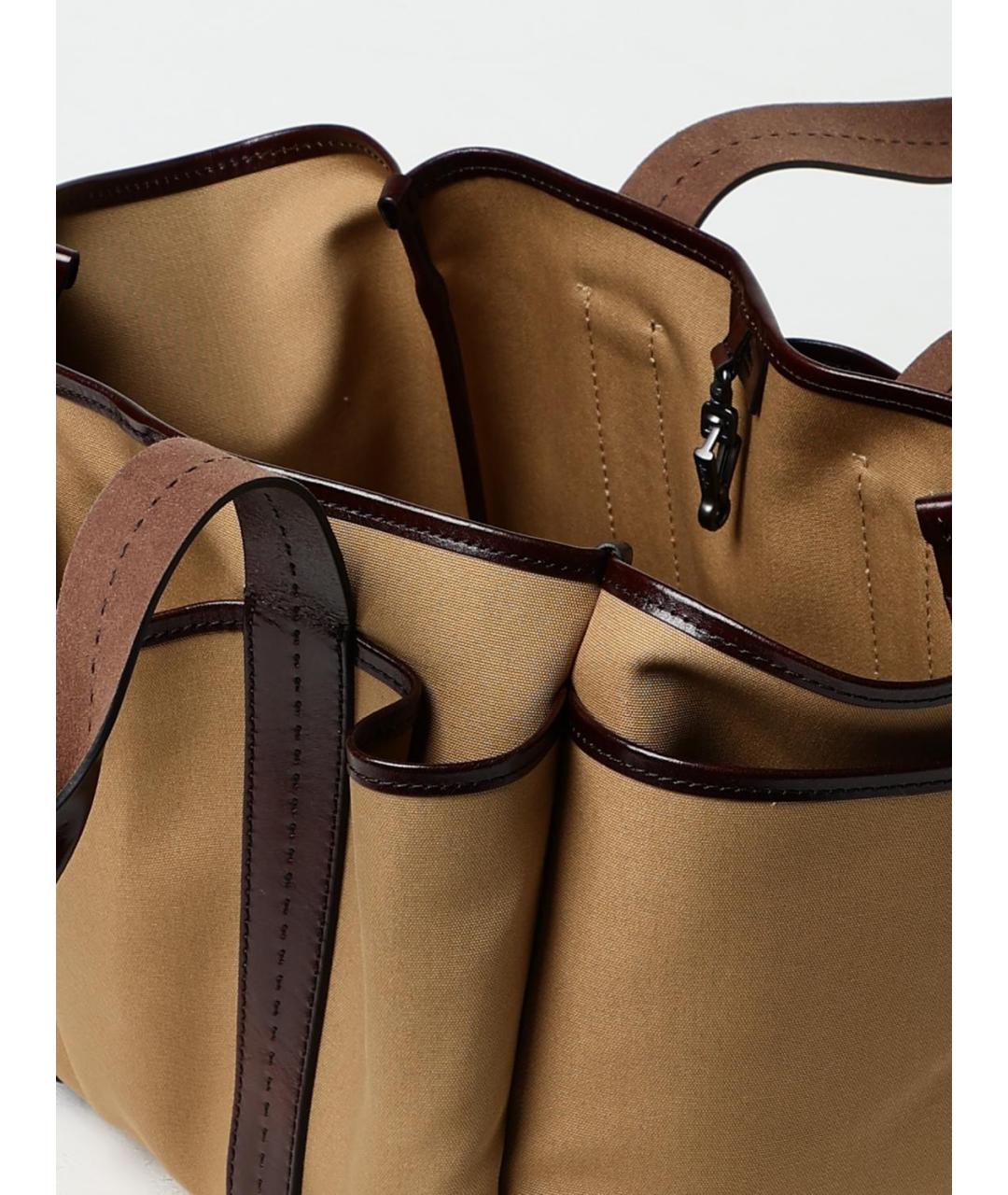 MAX MARA Бежевая тканевая сумка тоут, фото 5