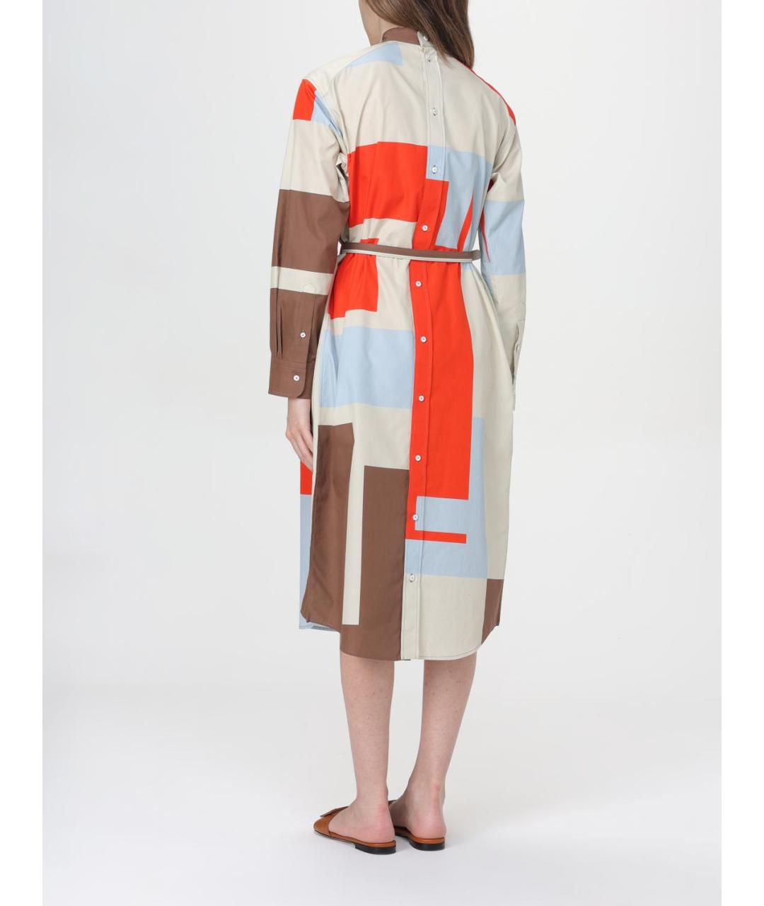 FENDI Мульти хлопковое повседневное платье, фото 4