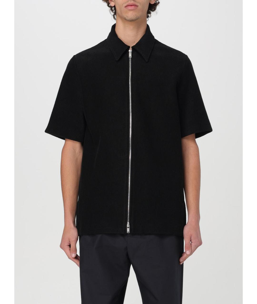 JIL SANDER Черная хлопковая кэжуал рубашка, фото 2