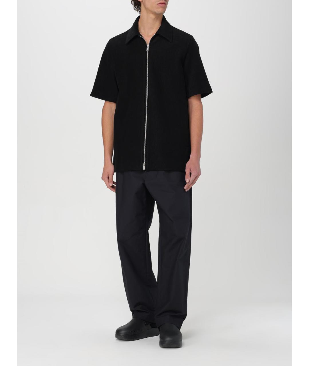 JIL SANDER Черная хлопковая кэжуал рубашка, фото 3