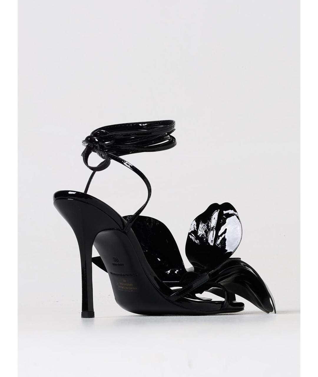 ALEXANDER WANG Черные босоножки из лакированной кожи, фото 3