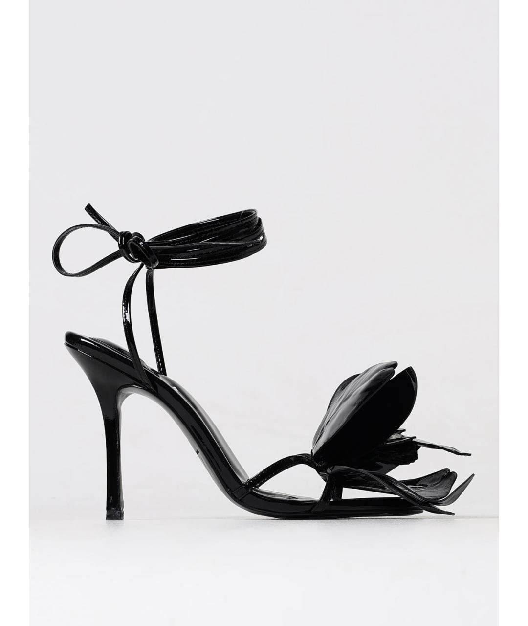 ALEXANDER WANG Черные босоножки из лакированной кожи, фото 4