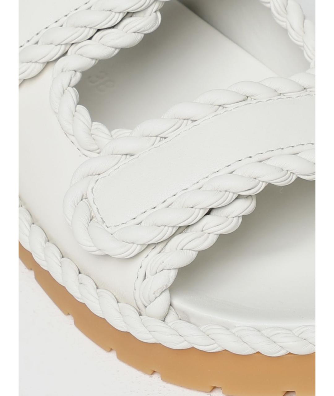 BOTTEGA VENETA Белые босоножки, фото 4
