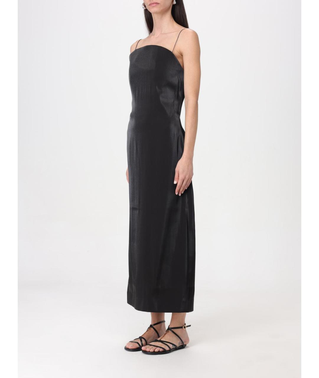 JACQUEMUS Черное вискозное платье, фото 4