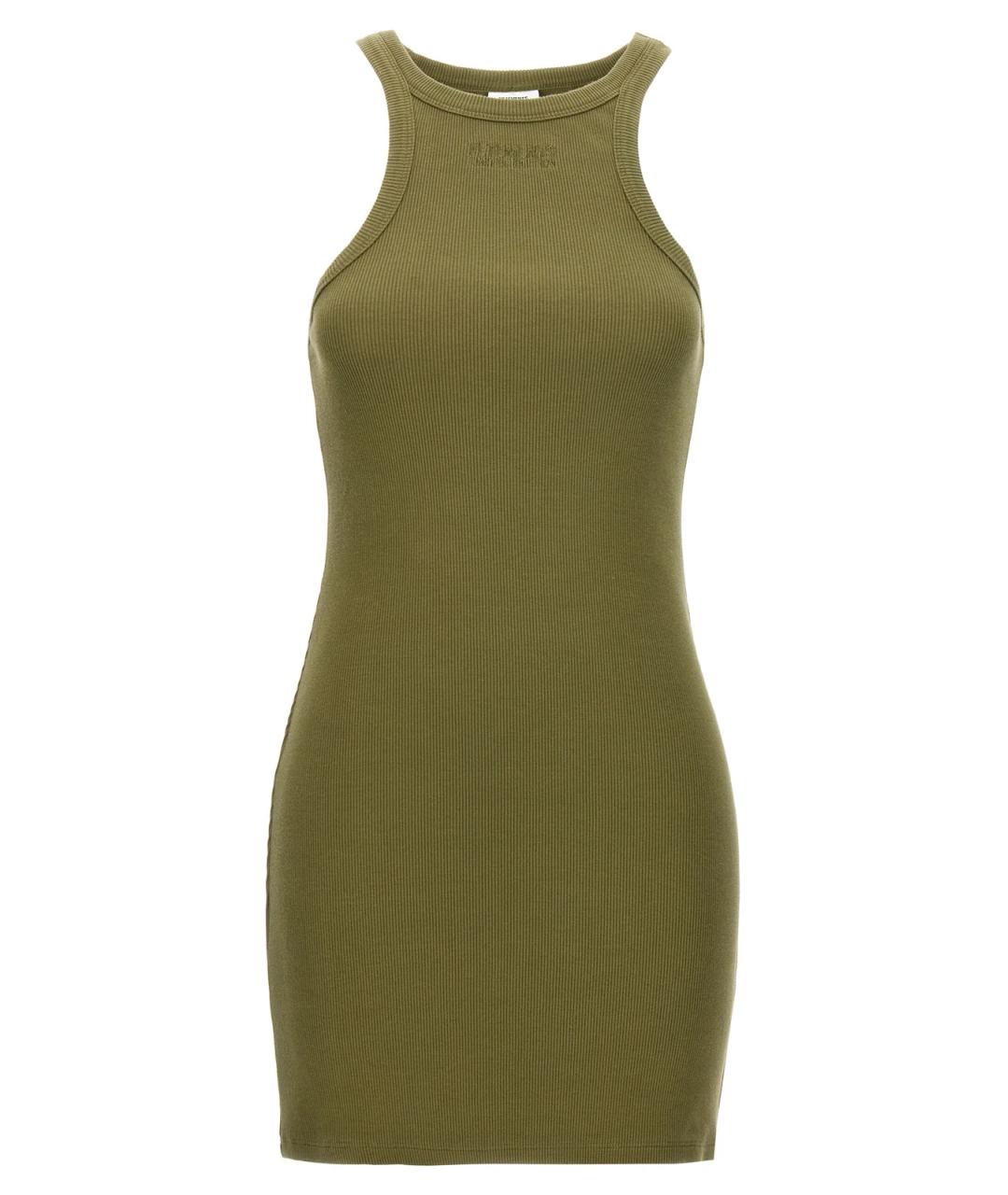 VETEMENTS Зеленые хлопко-эластановое платье, фото 1