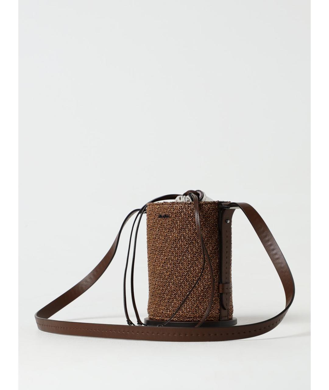 MAX MARA Коричневая сумка с короткими ручками, фото 3