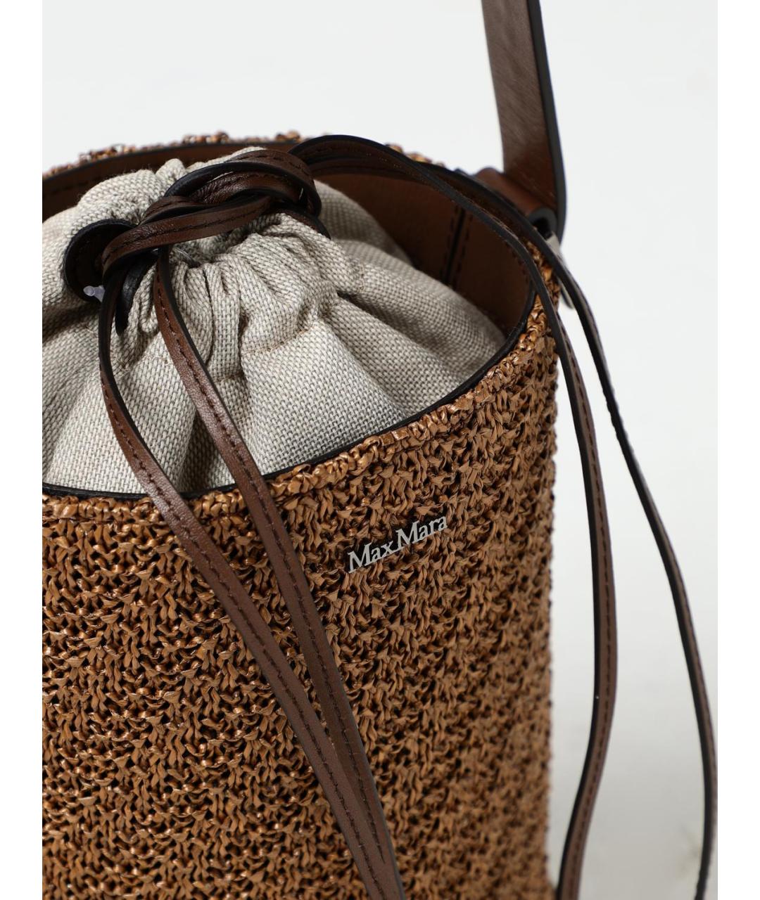 MAX MARA Коричневая сумка с короткими ручками, фото 5