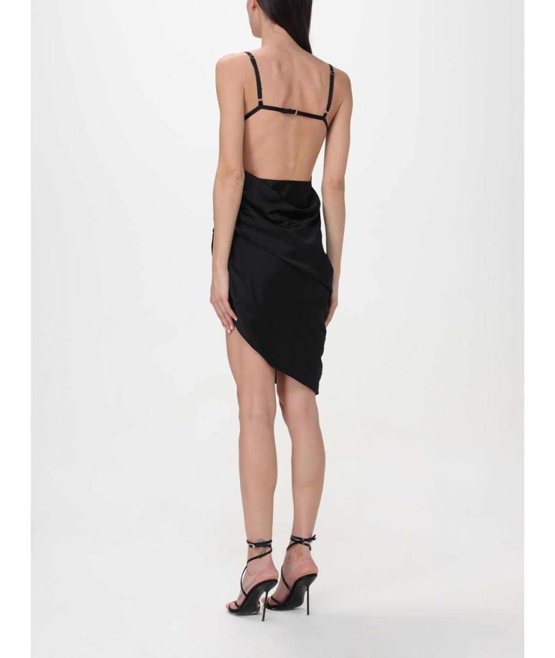 JACQUEMUS Черное вискозное платье, фото 3
