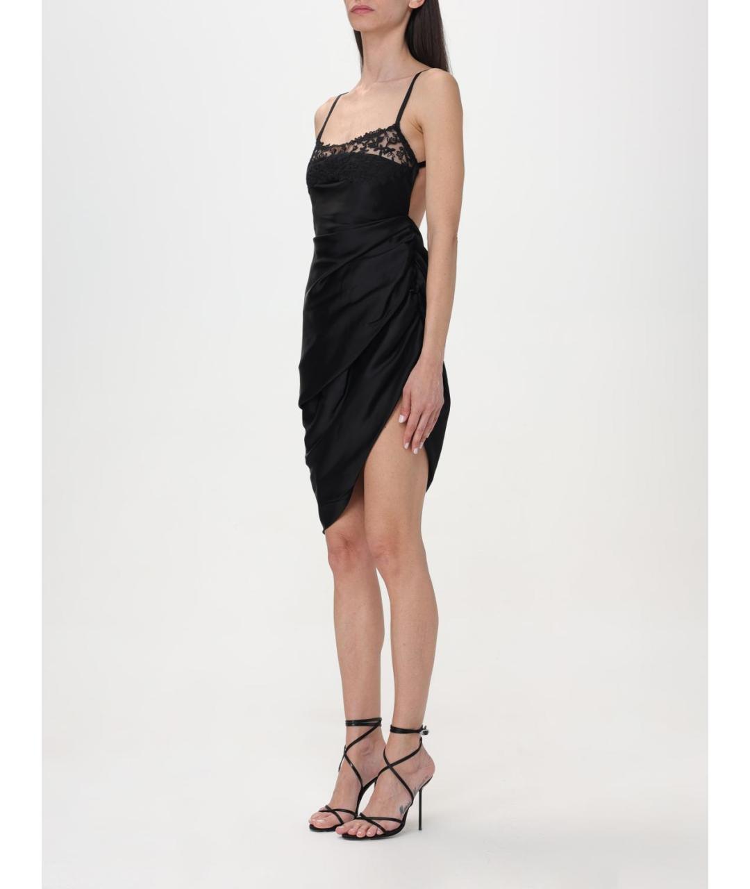 JACQUEMUS Черное вискозное платье, фото 4