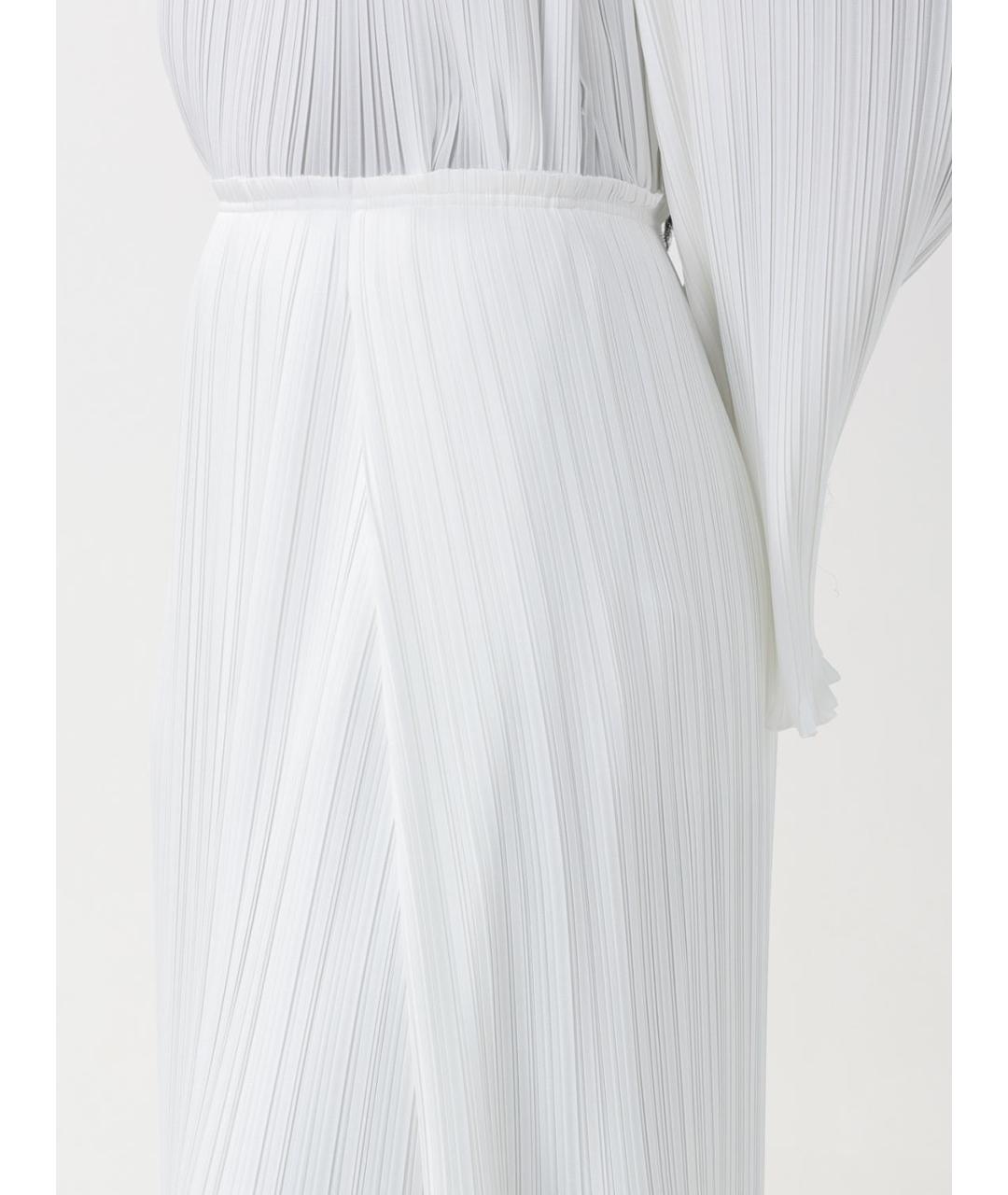 LANVIN Белая синтетическая юбка миди, фото 6