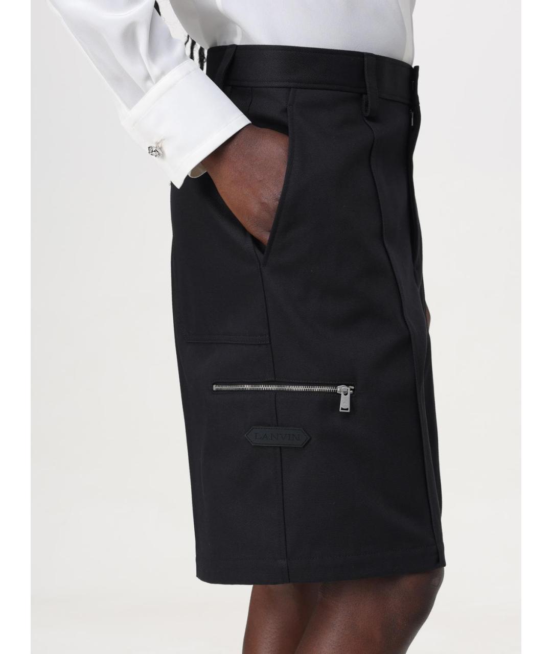 LANVIN Черная хлопковая юбка миди, фото 6