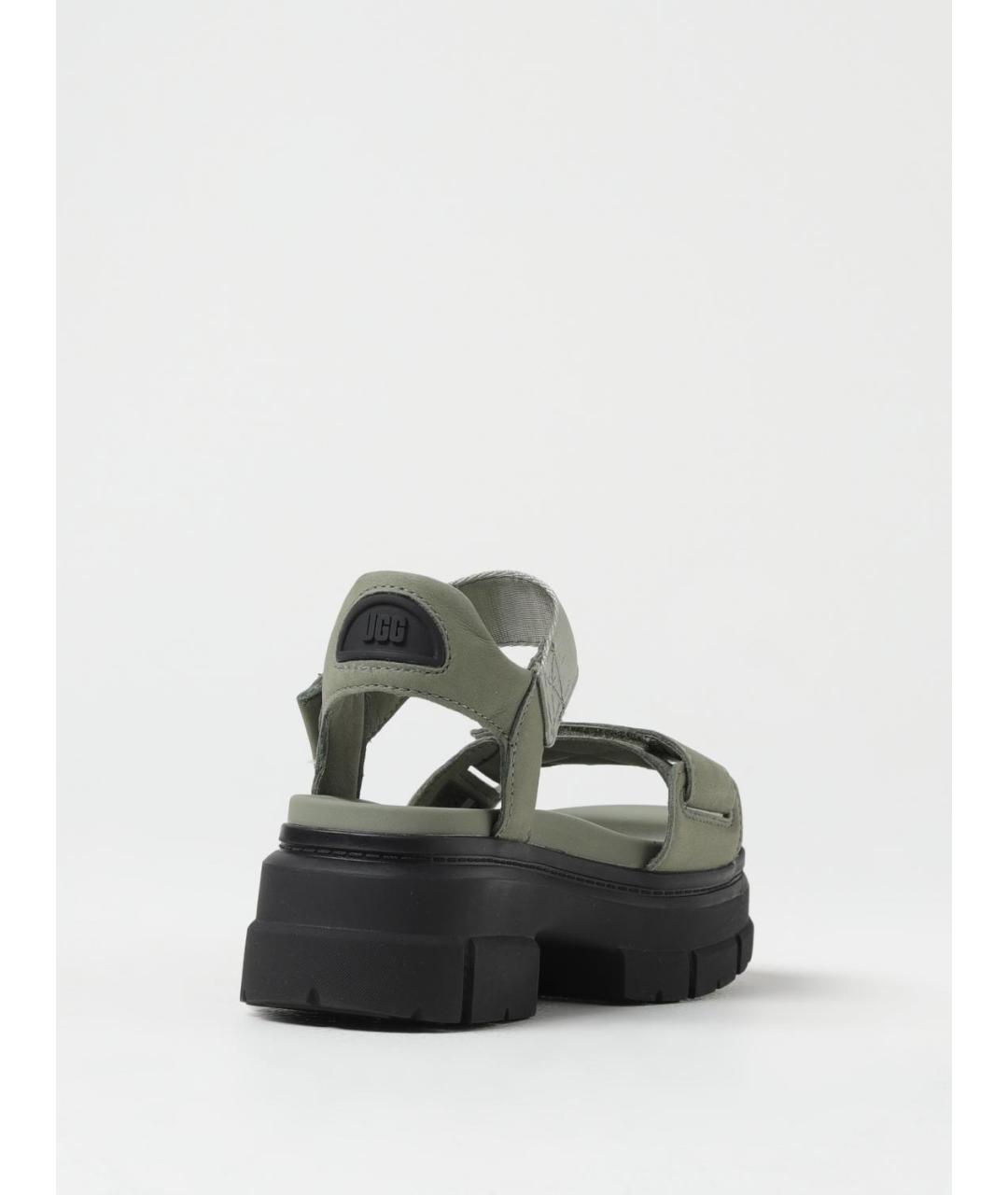 UGG AUSTRALIA Зеленые текстильные сандалии, фото 3