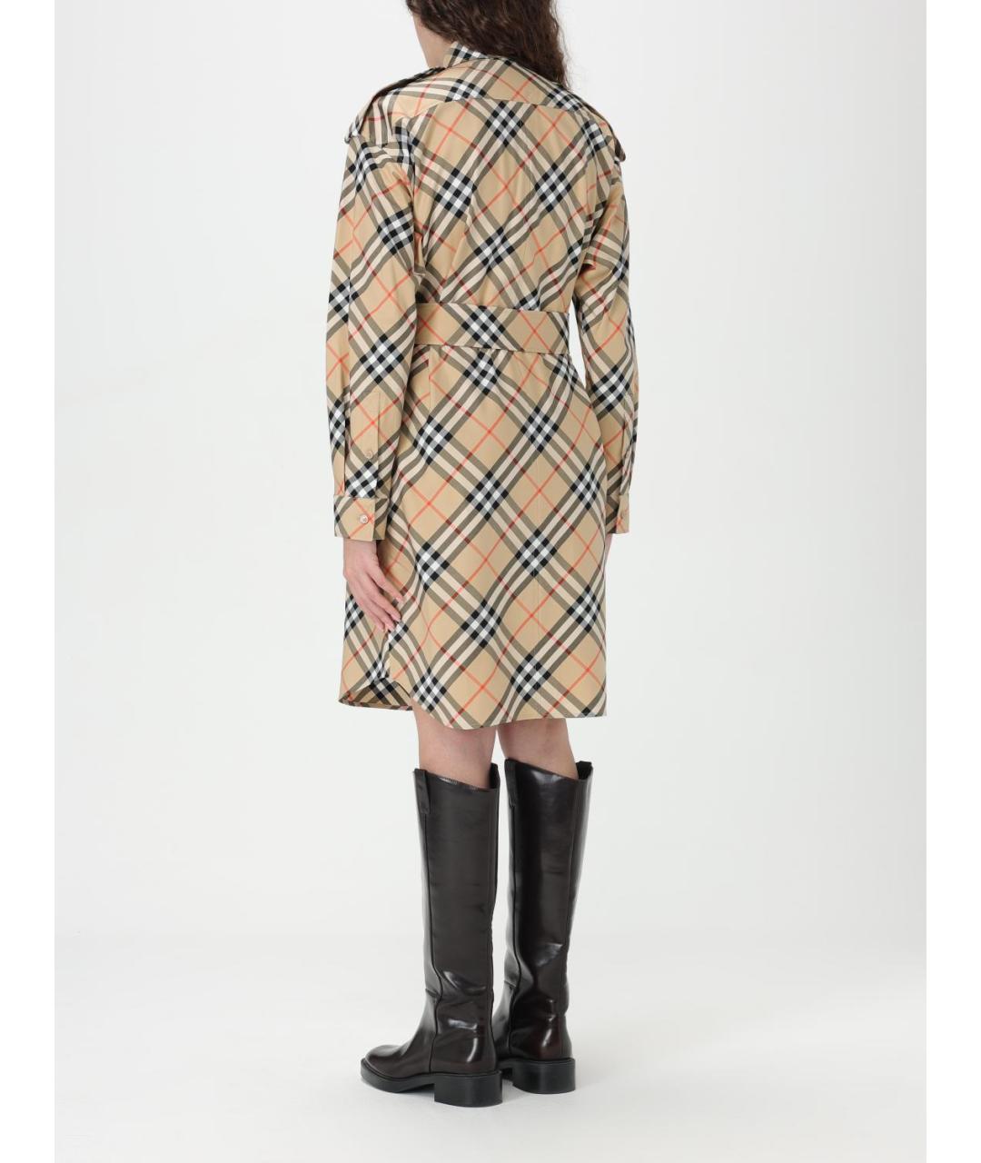 BURBERRY Бежевое повседневное платье, фото 4