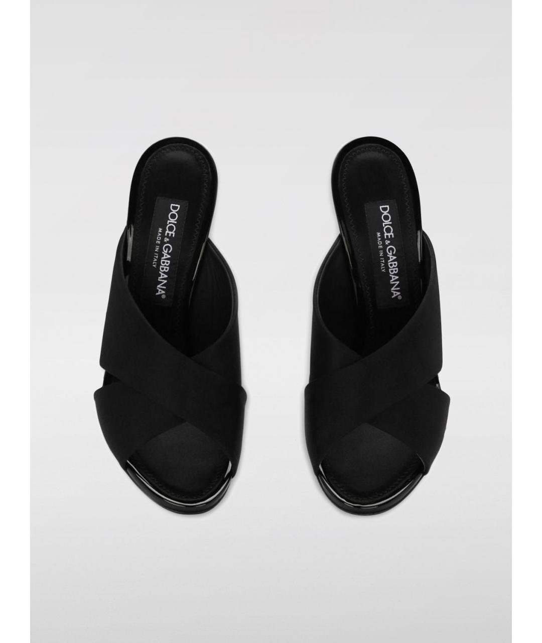 DOLCE&GABBANA Черные босоножки, фото 4