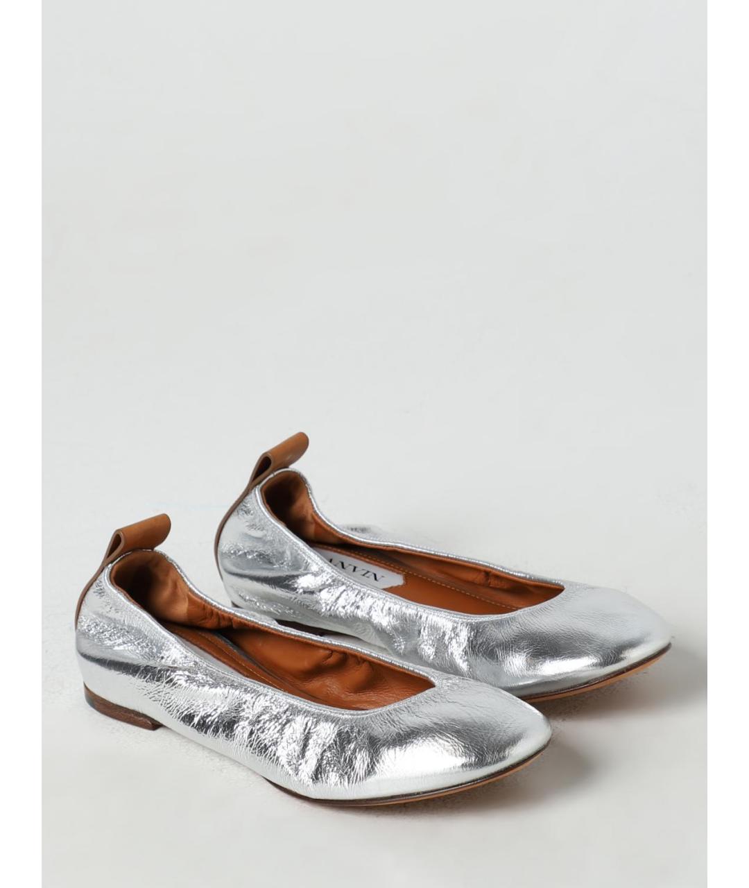 LANVIN Серебряные балетки, фото 2
