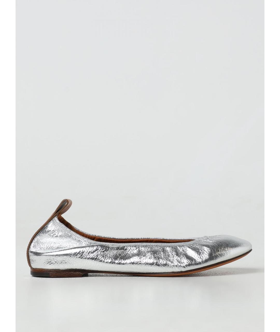 LANVIN Серебряные балетки, фото 4