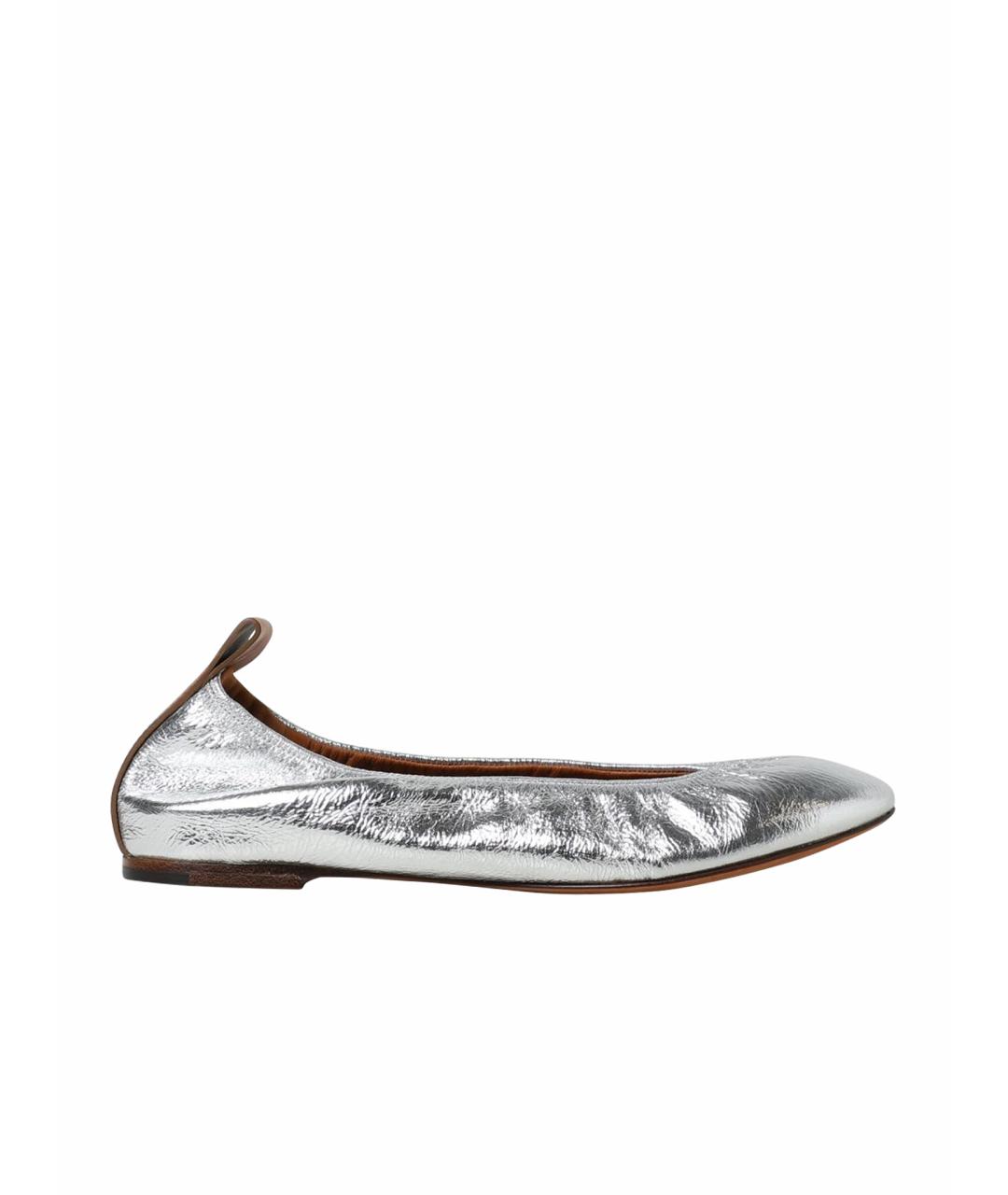 LANVIN Серебряные балетки, фото 1