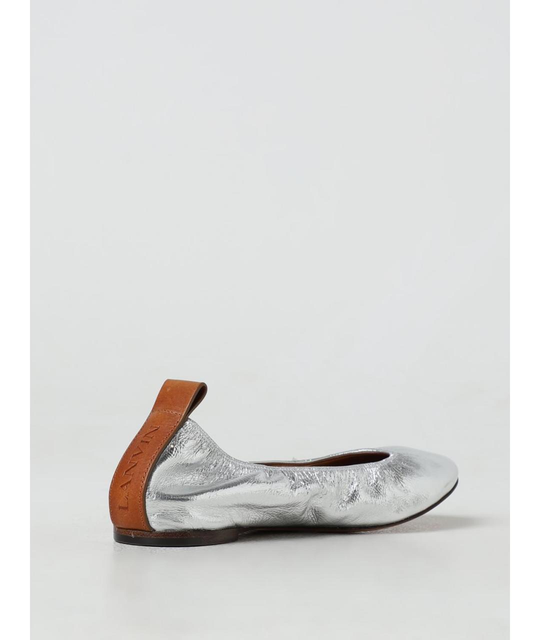 LANVIN Серебряные балетки, фото 3