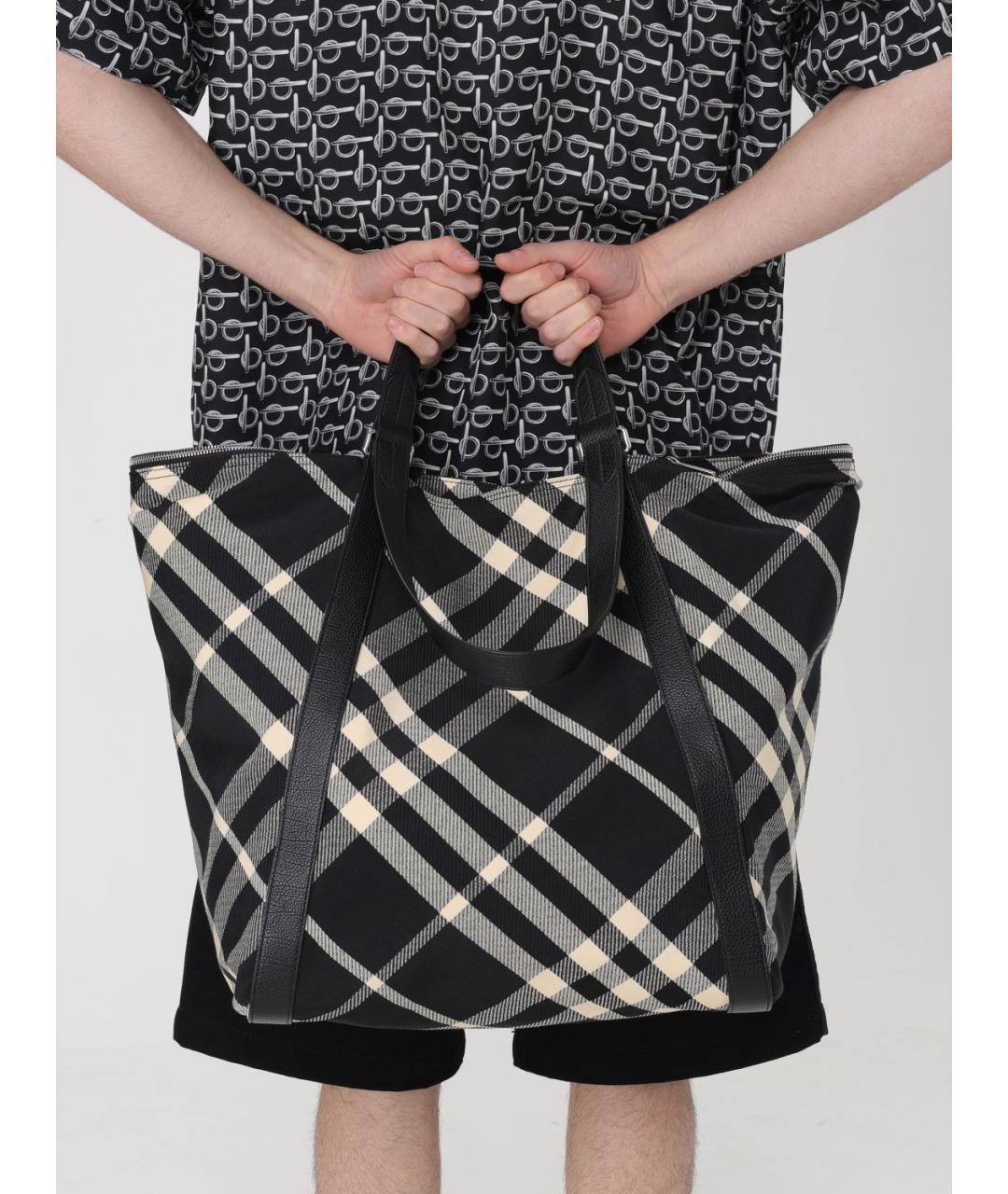BURBERRY Черная сумка тоут, фото 2