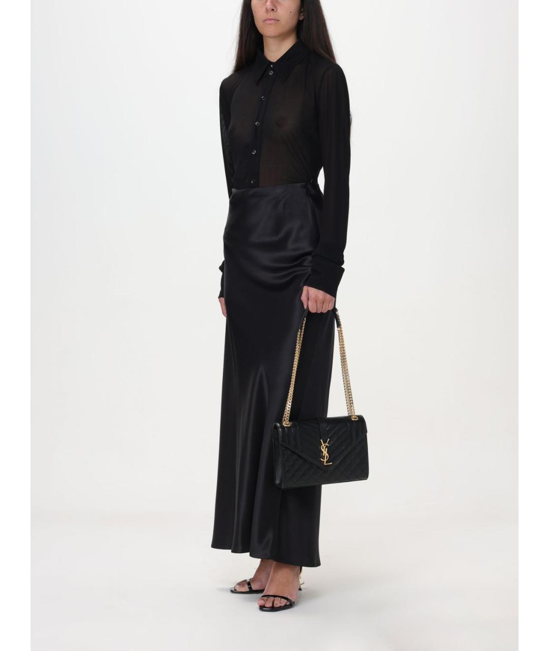SAINT LAURENT Черная блузы, фото 3