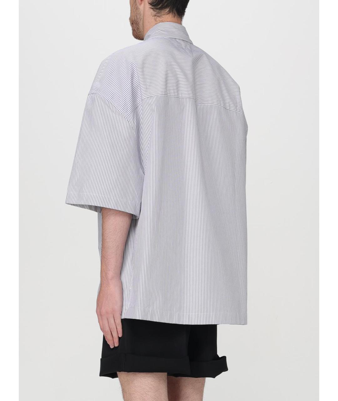 BOTTEGA VENETA Серая хлопковая кэжуал рубашка, фото 4