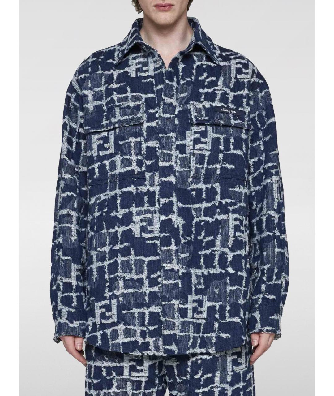 FENDI Синяя хлопковая куртка, фото 2
