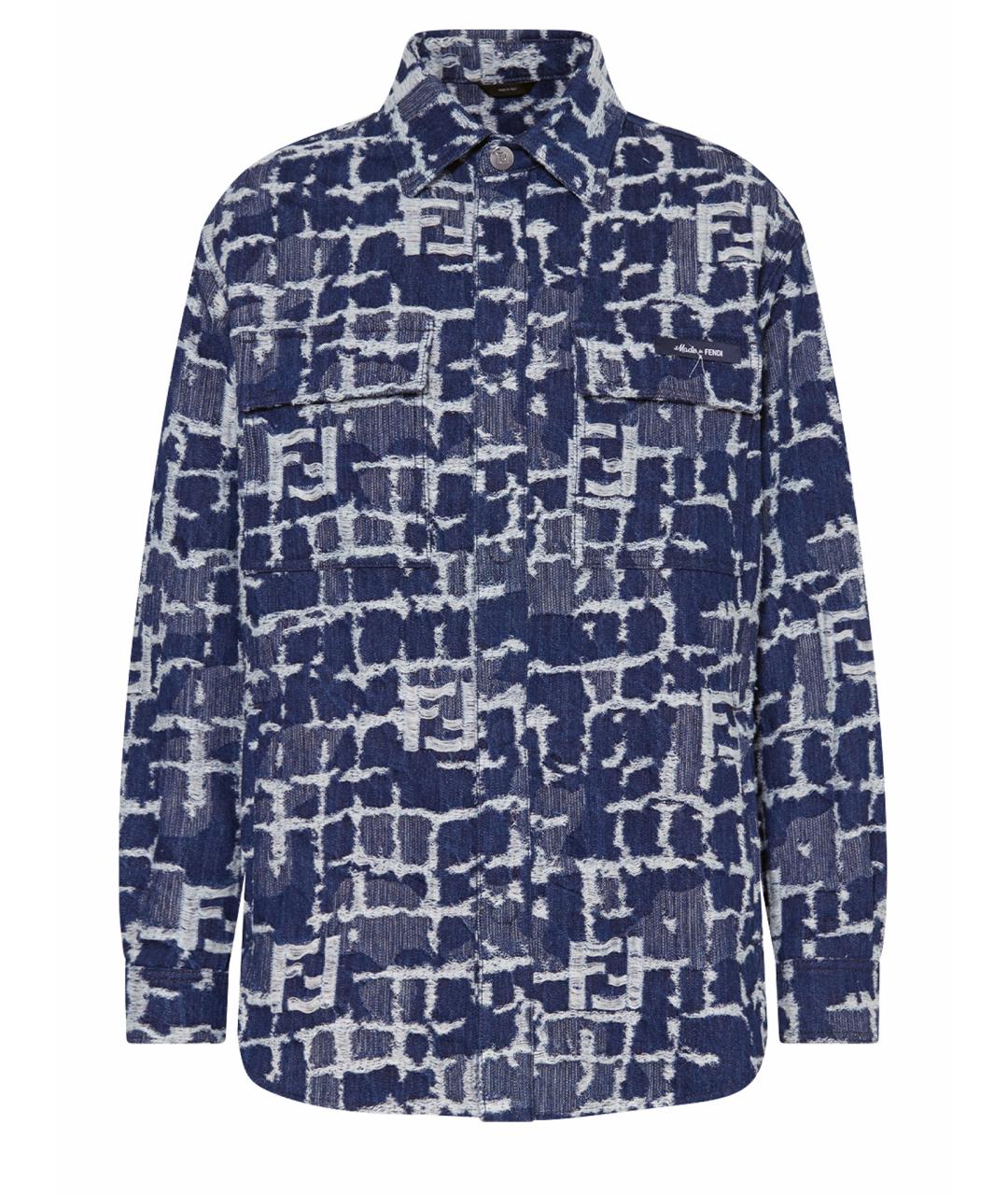 FENDI Синяя хлопковая куртка, фото 1