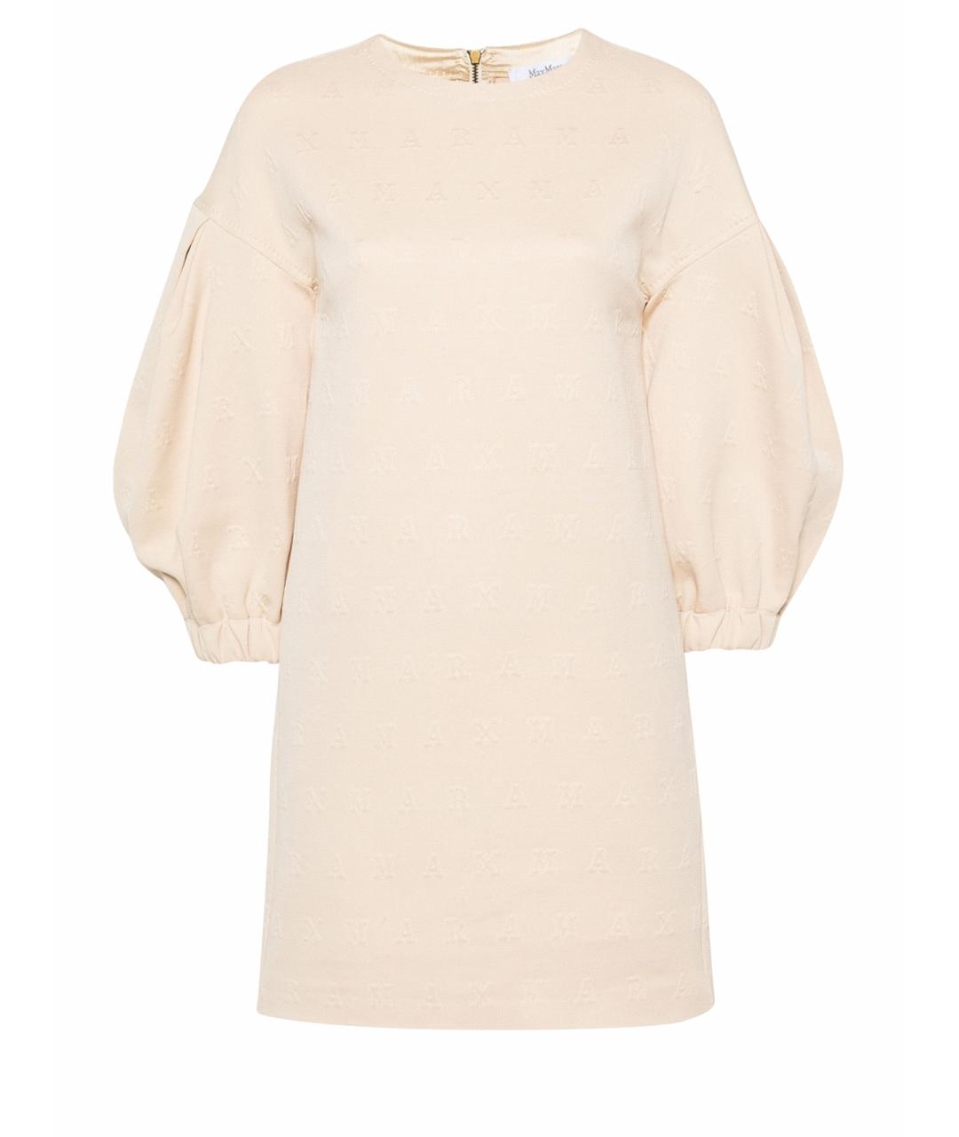 MAX MARA Бежевое хлопковое повседневное платье, фото 1