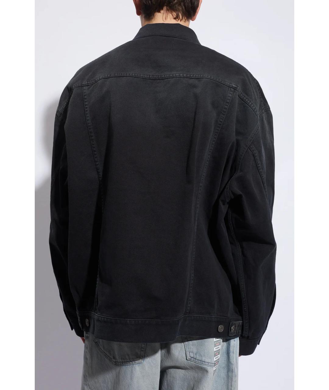 BALENCIAGA Черная хлопковая куртка, фото 3