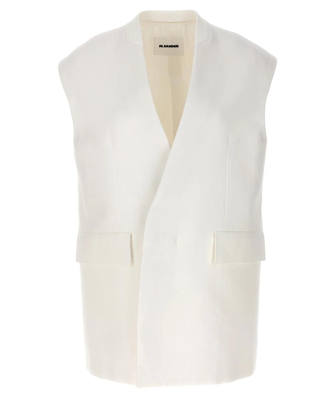 JIL SANDER Белый жилет, фото 1