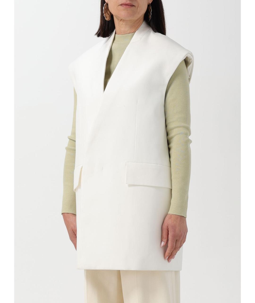 JIL SANDER Белый жилет, фото 5