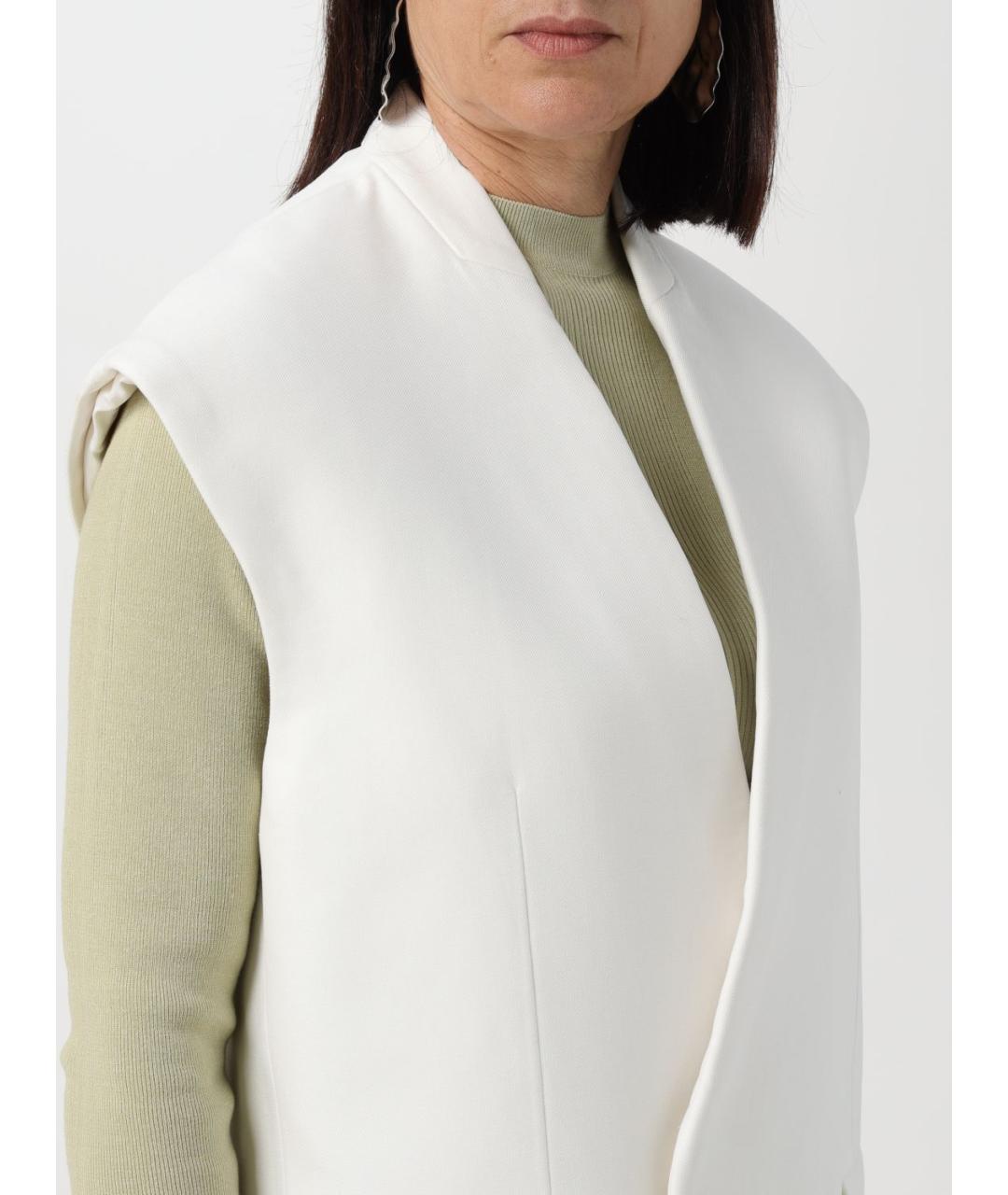 JIL SANDER Белый жилет, фото 6
