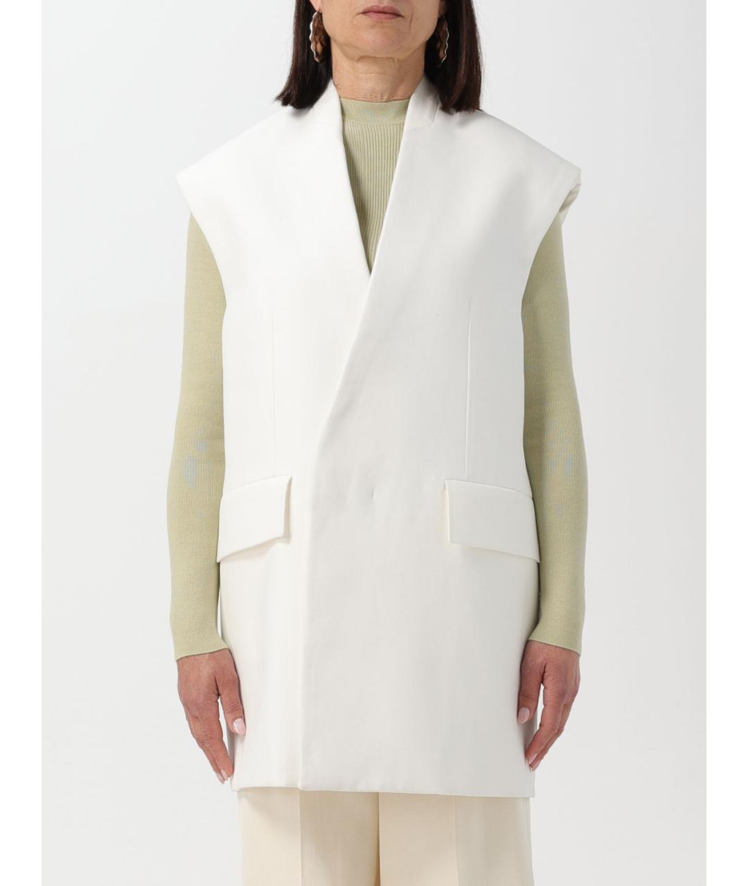 JIL SANDER Белый жилет, фото 2