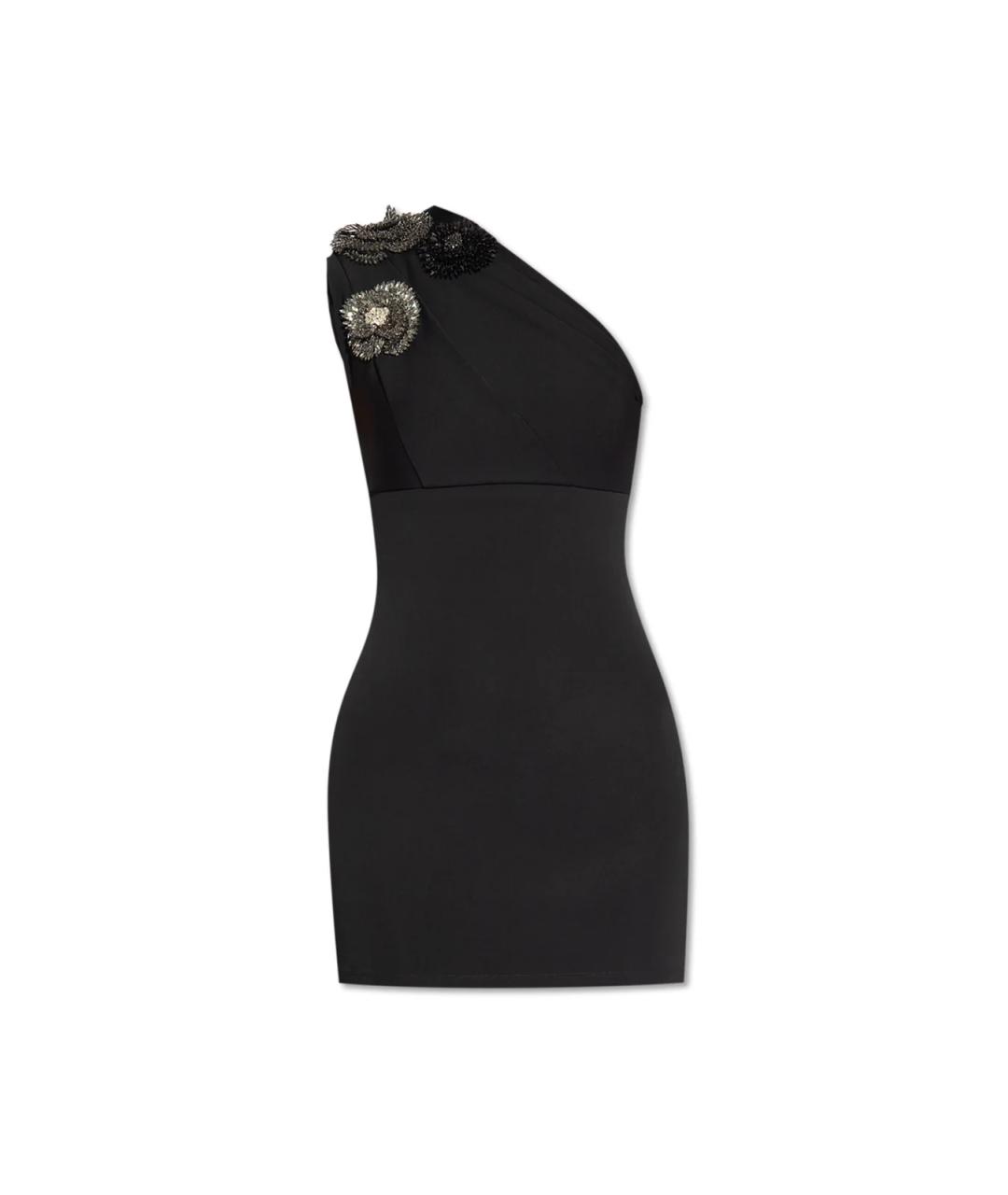 BALMAIN Черное вискозное коктейльное платье, фото 1