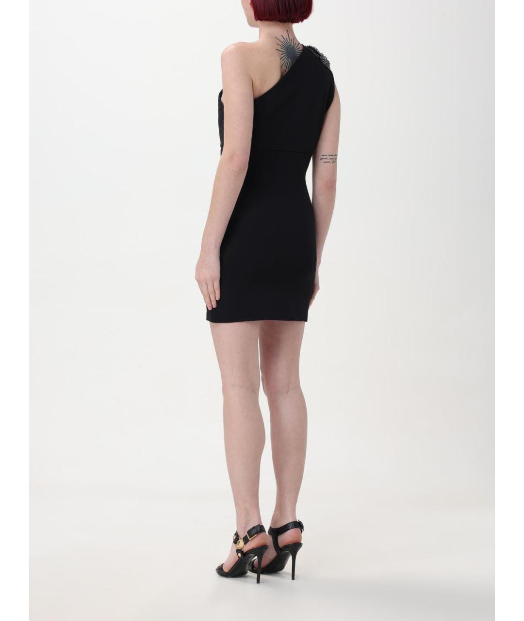 BALMAIN Черное вискозное коктейльное платье, фото 3
