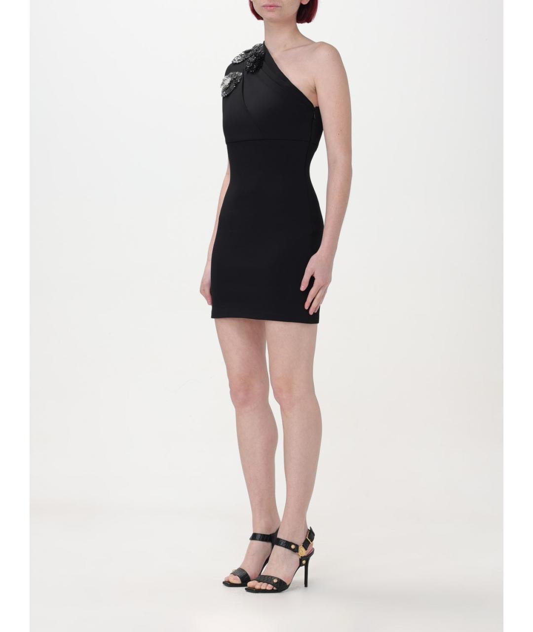 BALMAIN Черное вискозное коктейльное платье, фото 4