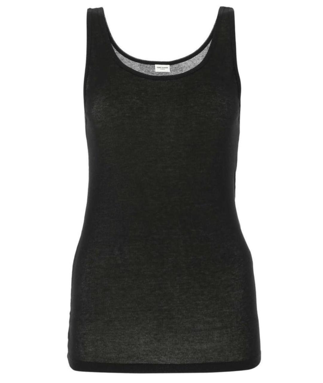 SAINT LAURENT Черная майка, фото 1