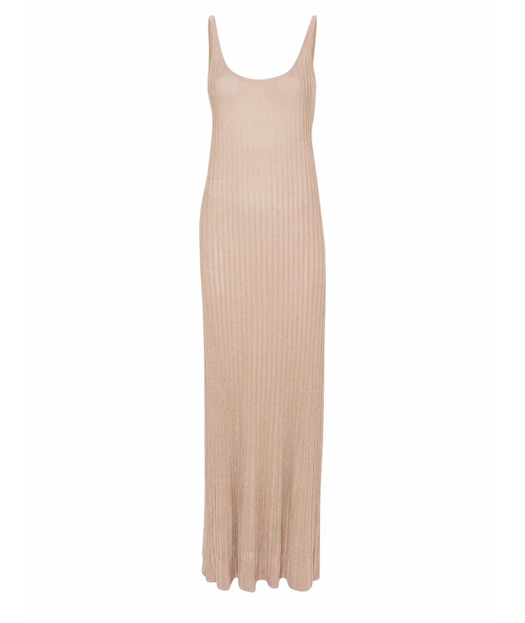 MAX MARA Бежевое вискозное повседневное платье, фото 1