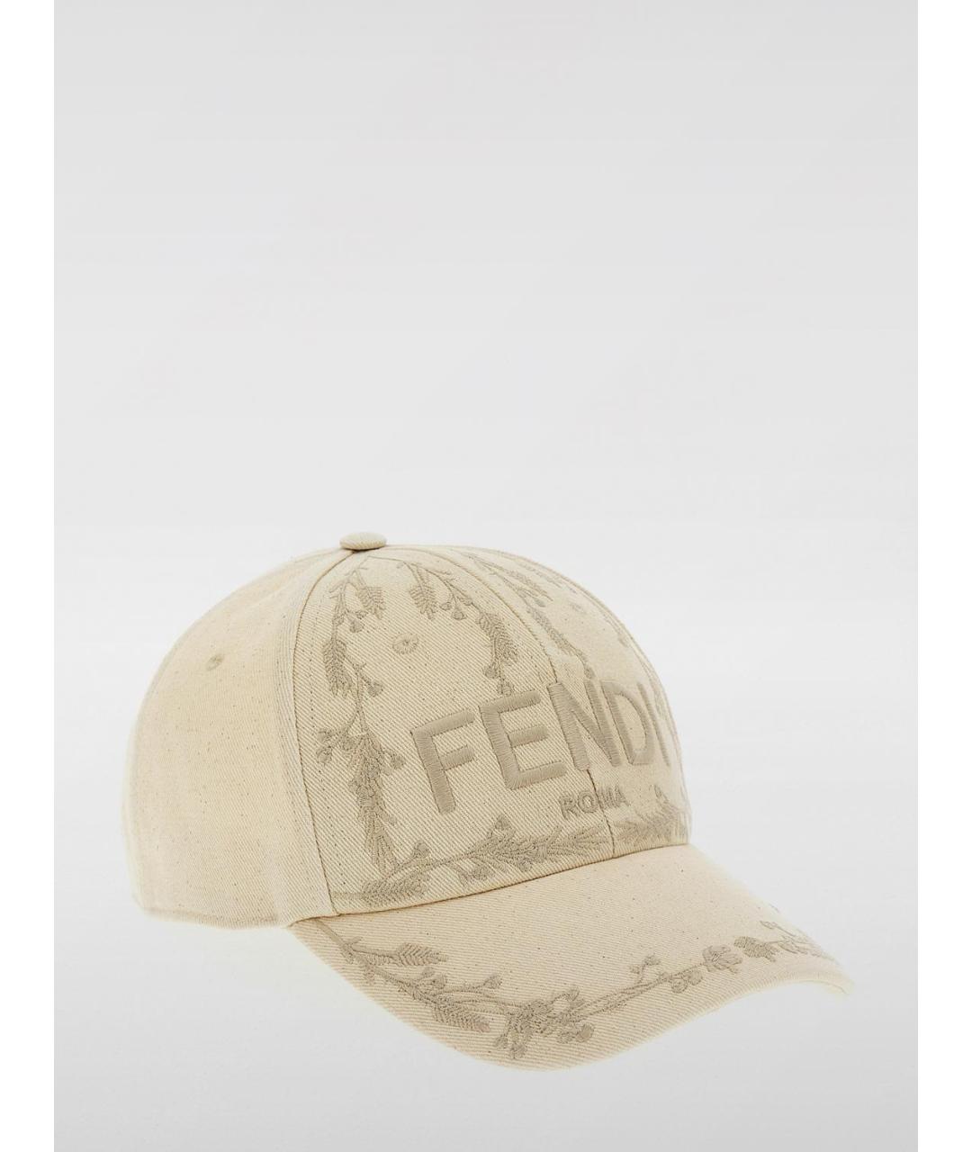 FENDI Бежевая кепка/бейсболка, фото 4