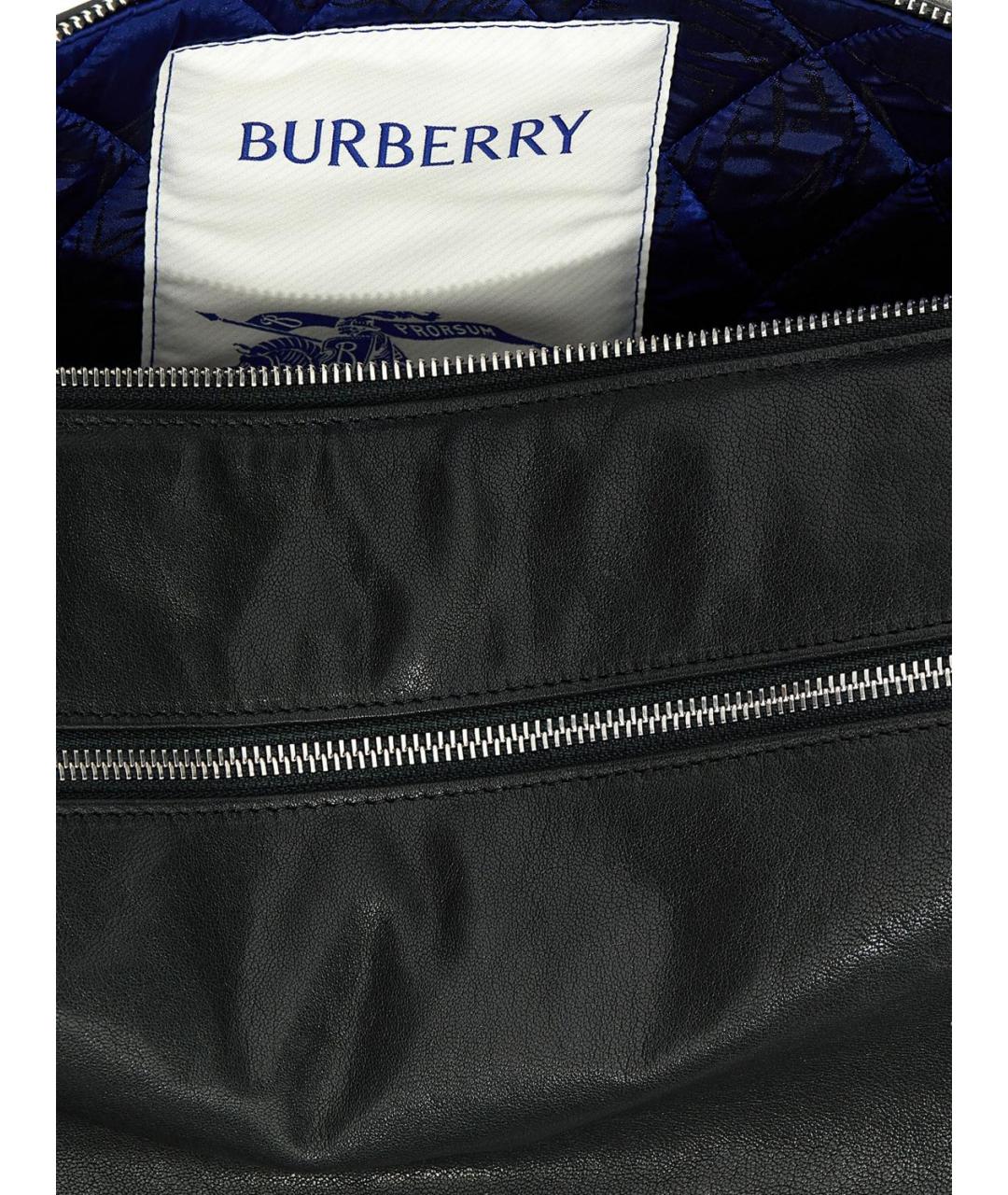 BURBERRY Черная кожаная сумка на плечо, фото 4