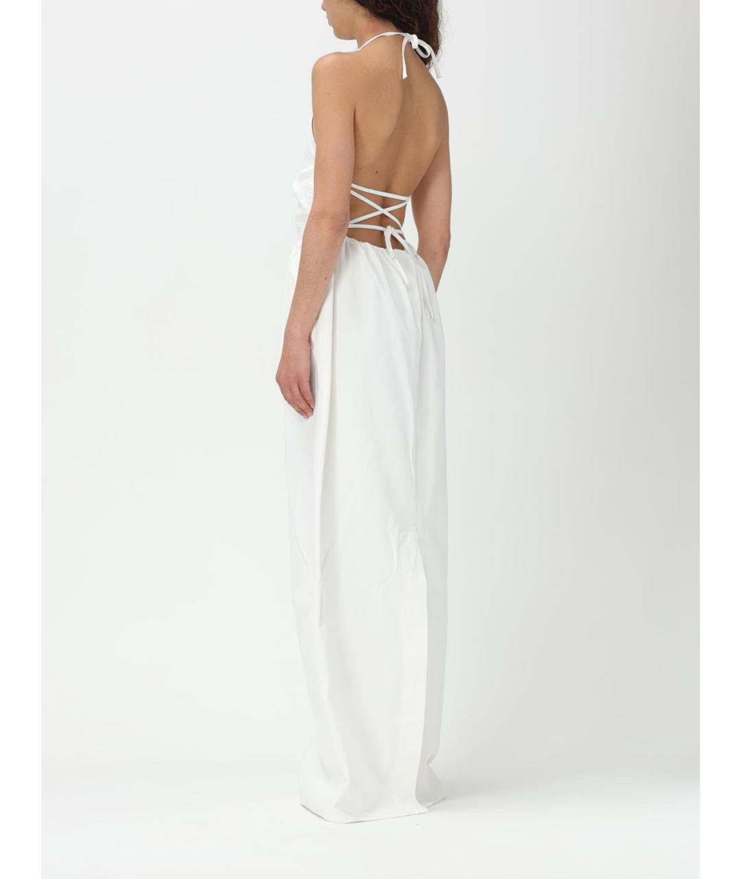 MAX MARA Белый хлопковый сарафан, фото 3