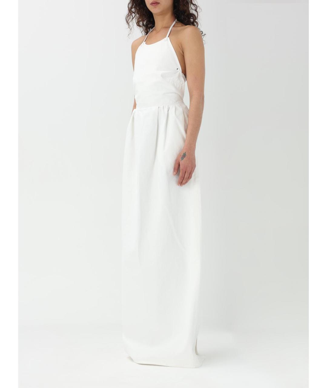 MAX MARA Белый хлопковый сарафан, фото 4