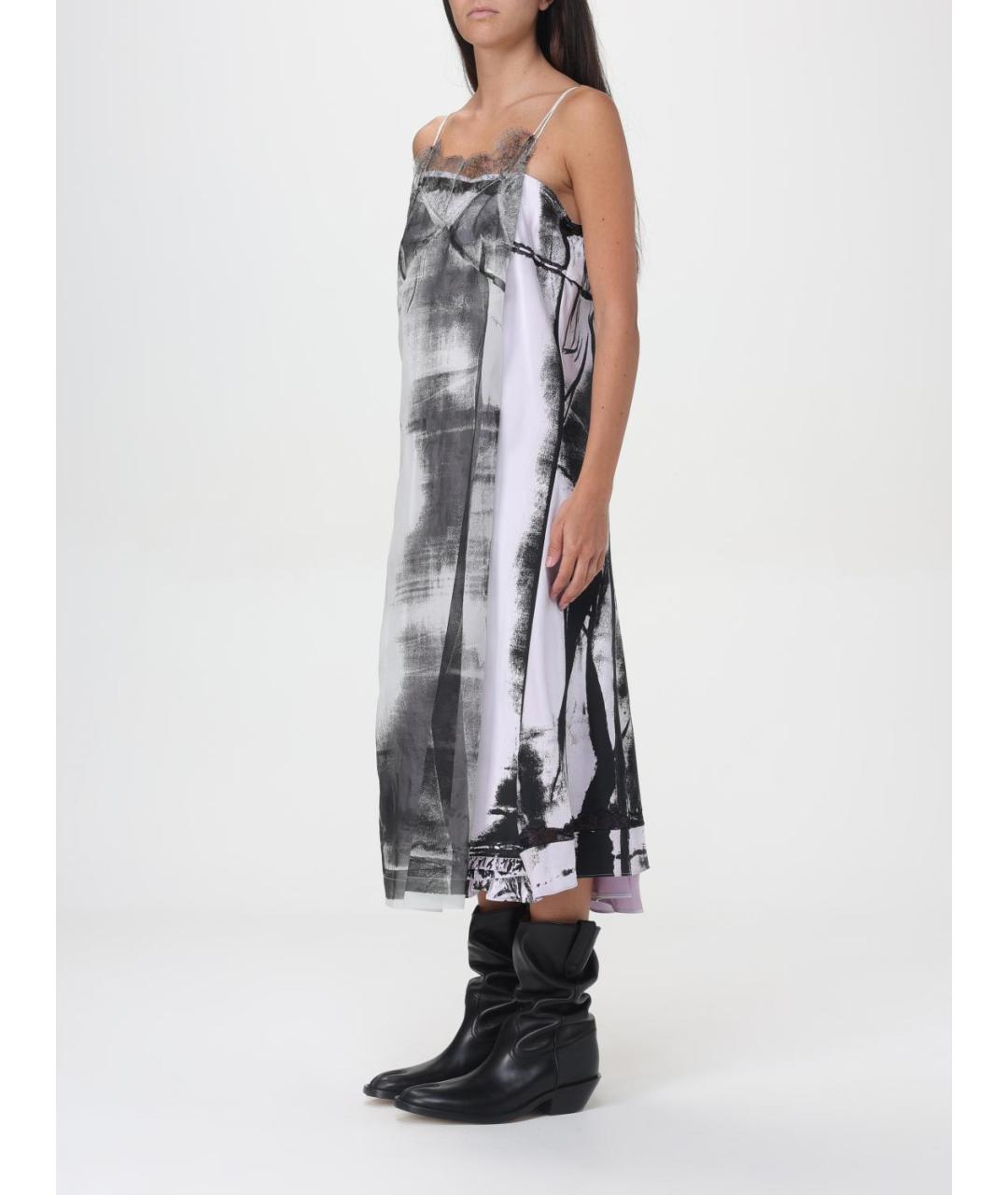MAISON MARGIELA Мульти шелковое платье, фото 4