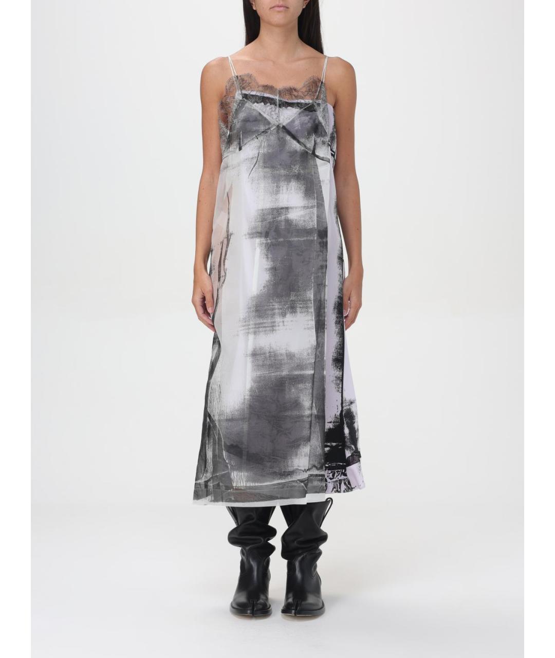 MAISON MARGIELA Мульти шелковое платье, фото 2