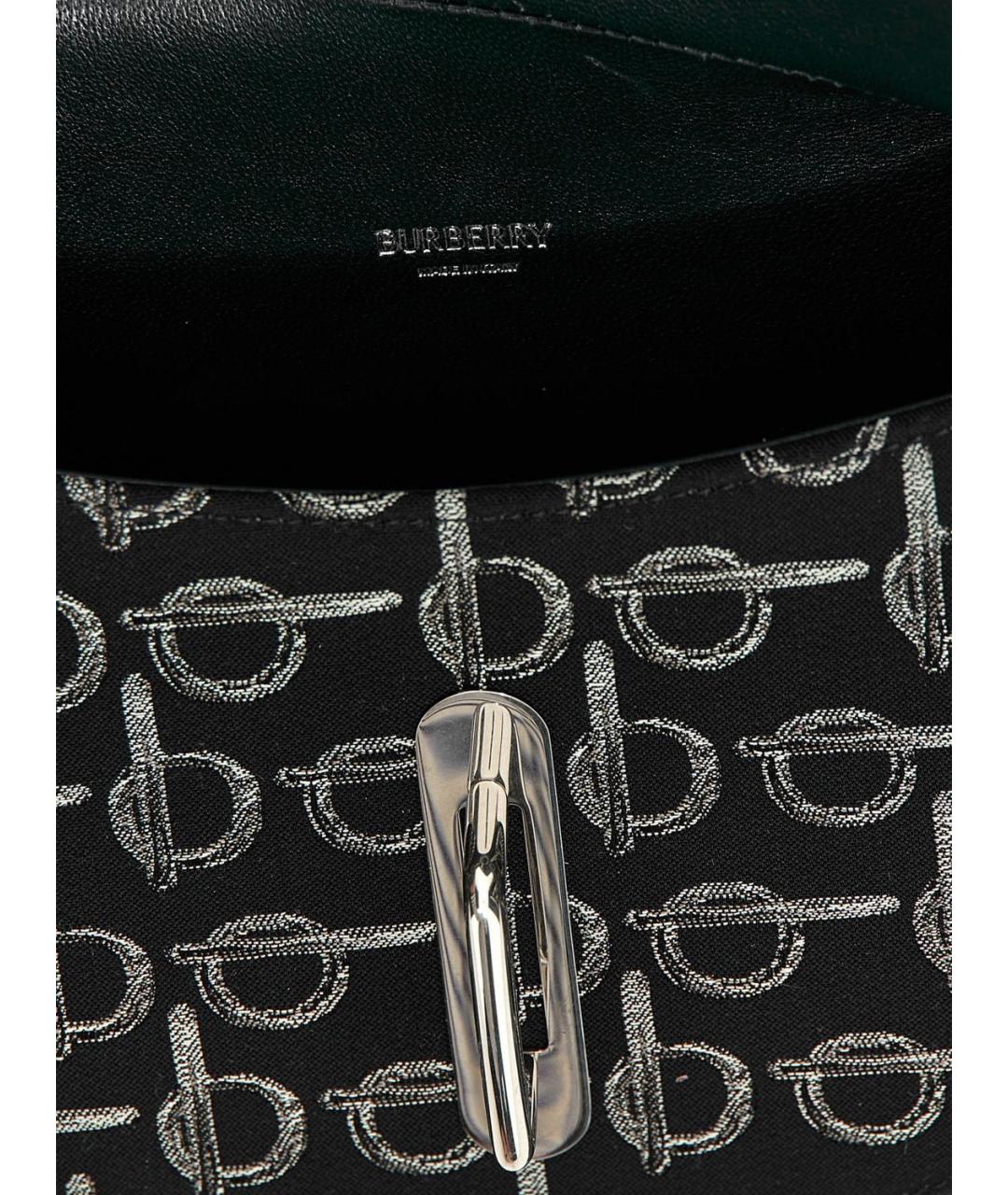 BURBERRY Черная деним сумка через плечо, фото 4