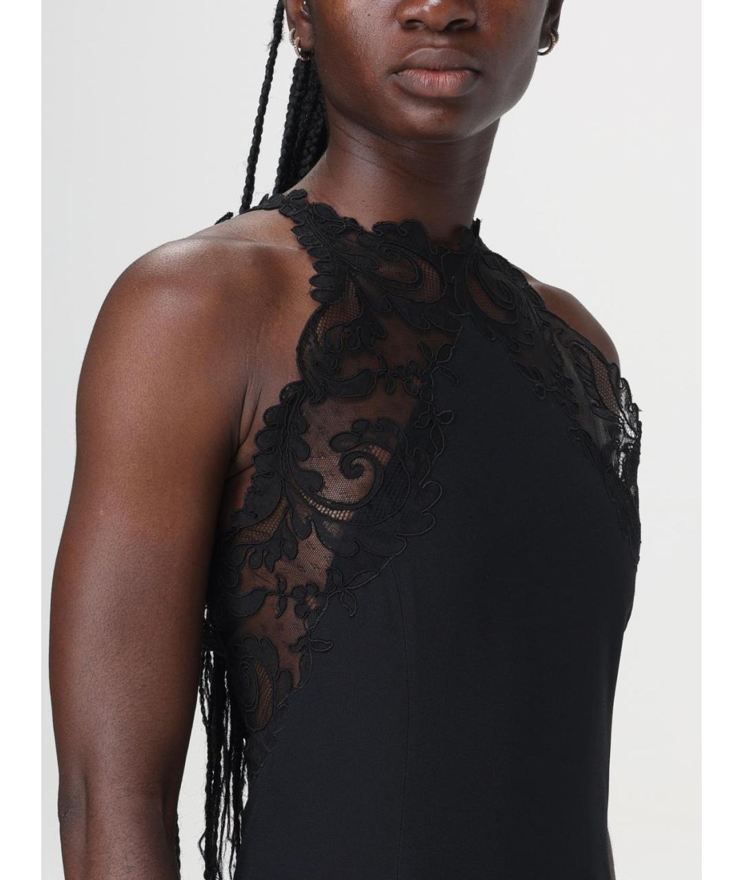 VERSACE Черное ацетатное коктейльное платье, фото 5