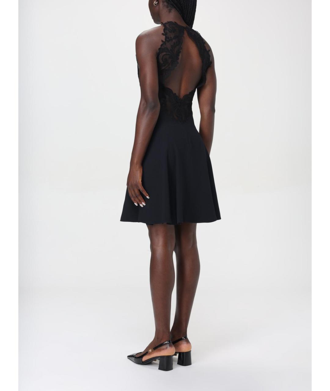 VERSACE Черное ацетатное коктейльное платье, фото 3