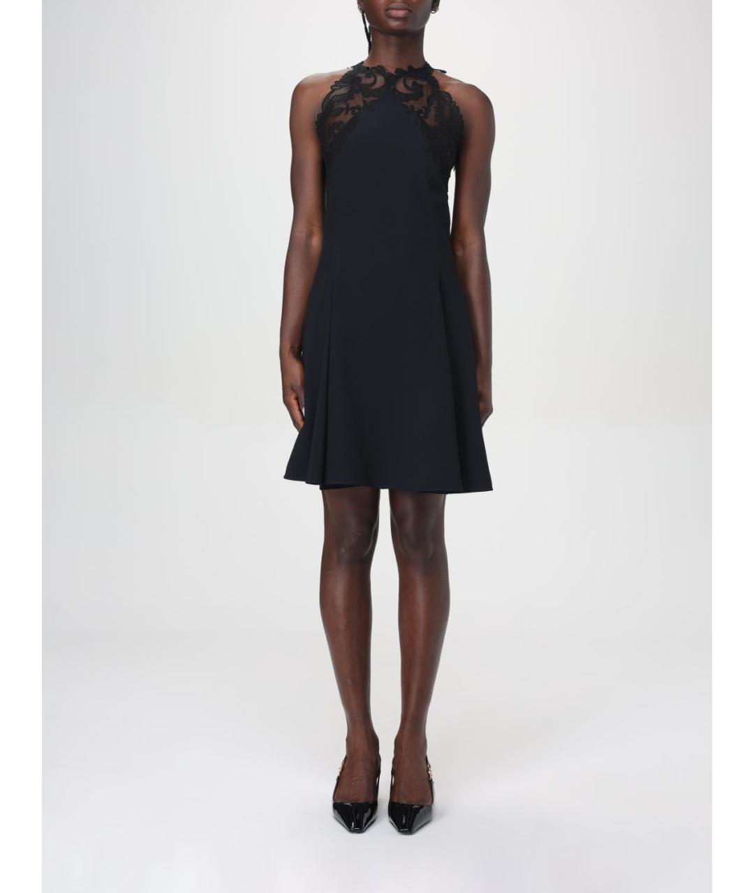 VERSACE Черное ацетатное коктейльное платье, фото 2