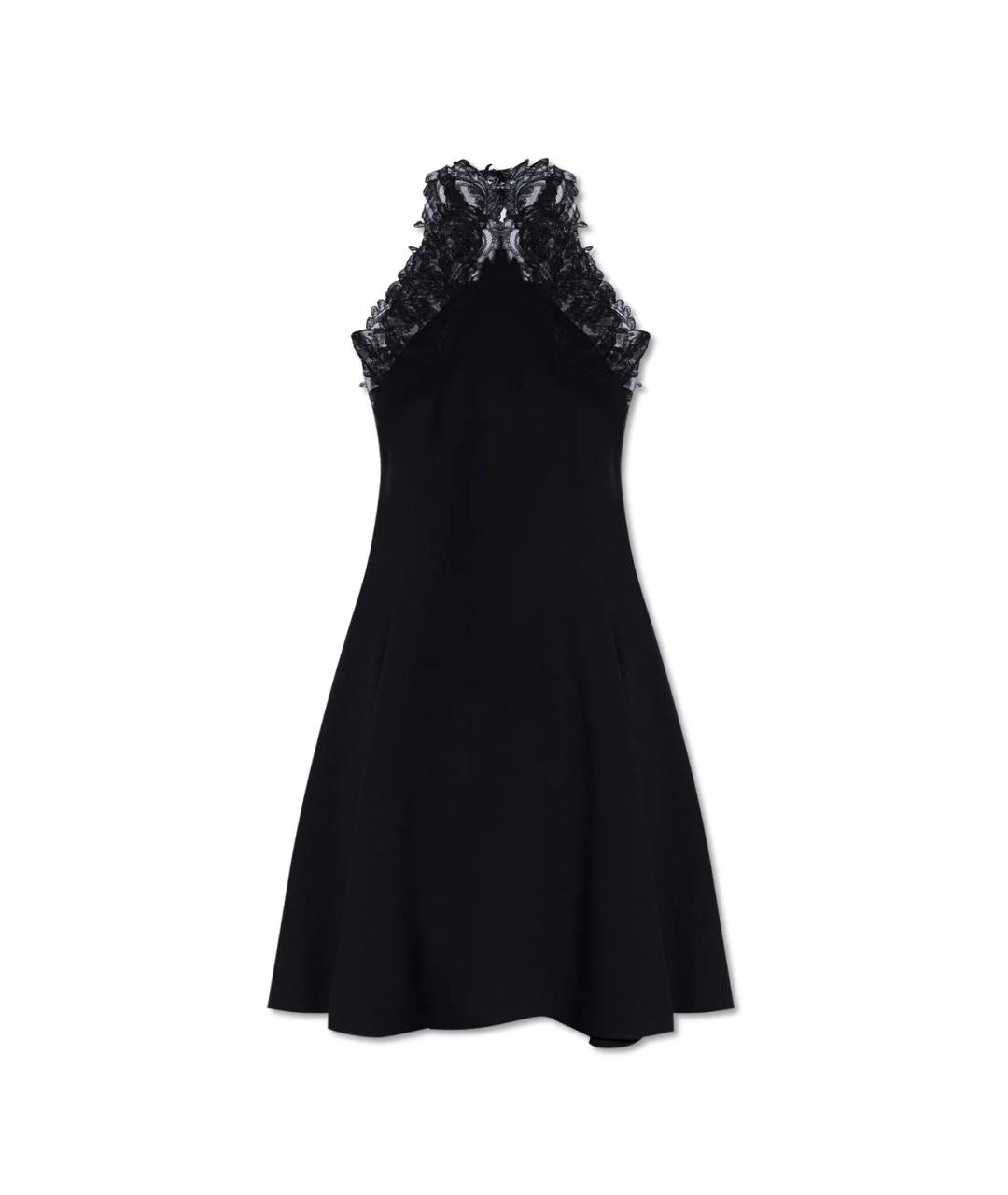 VERSACE Черное ацетатное коктейльное платье, фото 1