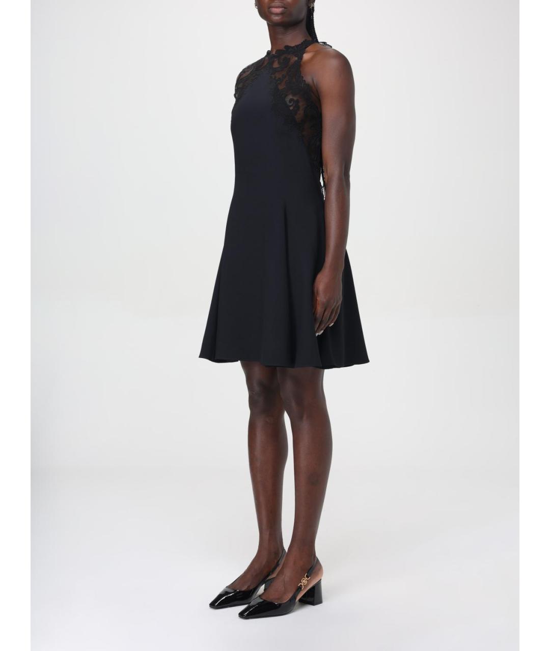VERSACE Черное ацетатное коктейльное платье, фото 4